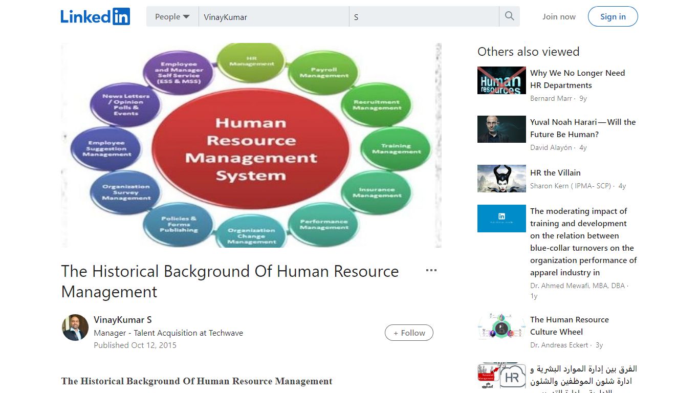 The Historical Background Of Human Resource Management - LinkedIn